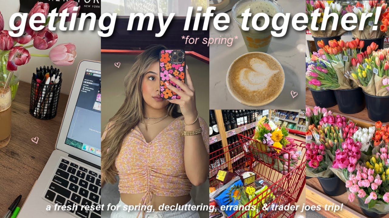 SPRING RESET🌷: getting my life together, deep cleaning, new decor, healthy habits & grocery haul!