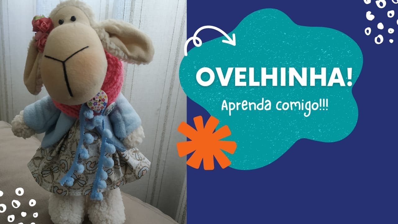 Ovelhinha de tecido! Parte 1. Venha aprender comigo como fazer essa linda ovelha.