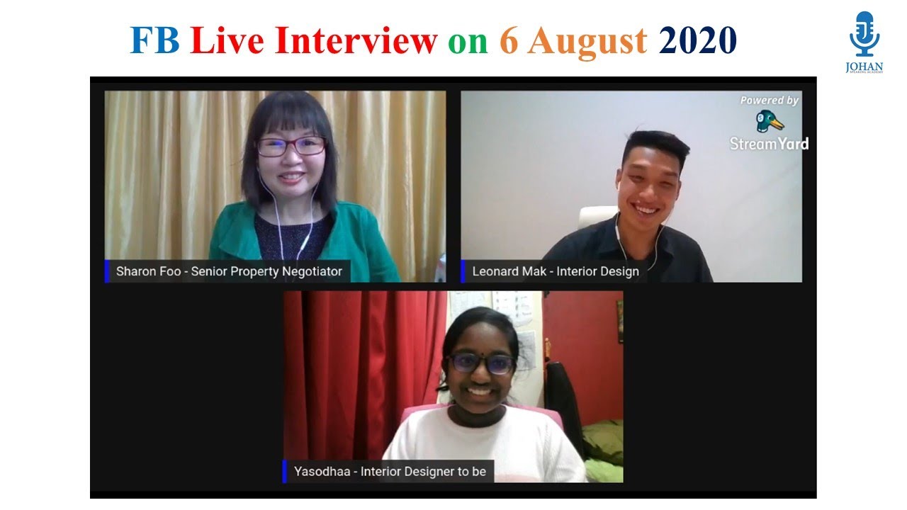 Fb Live on 6 August 2020. Host: Sharon Foo, special guest: Yasodhaa.