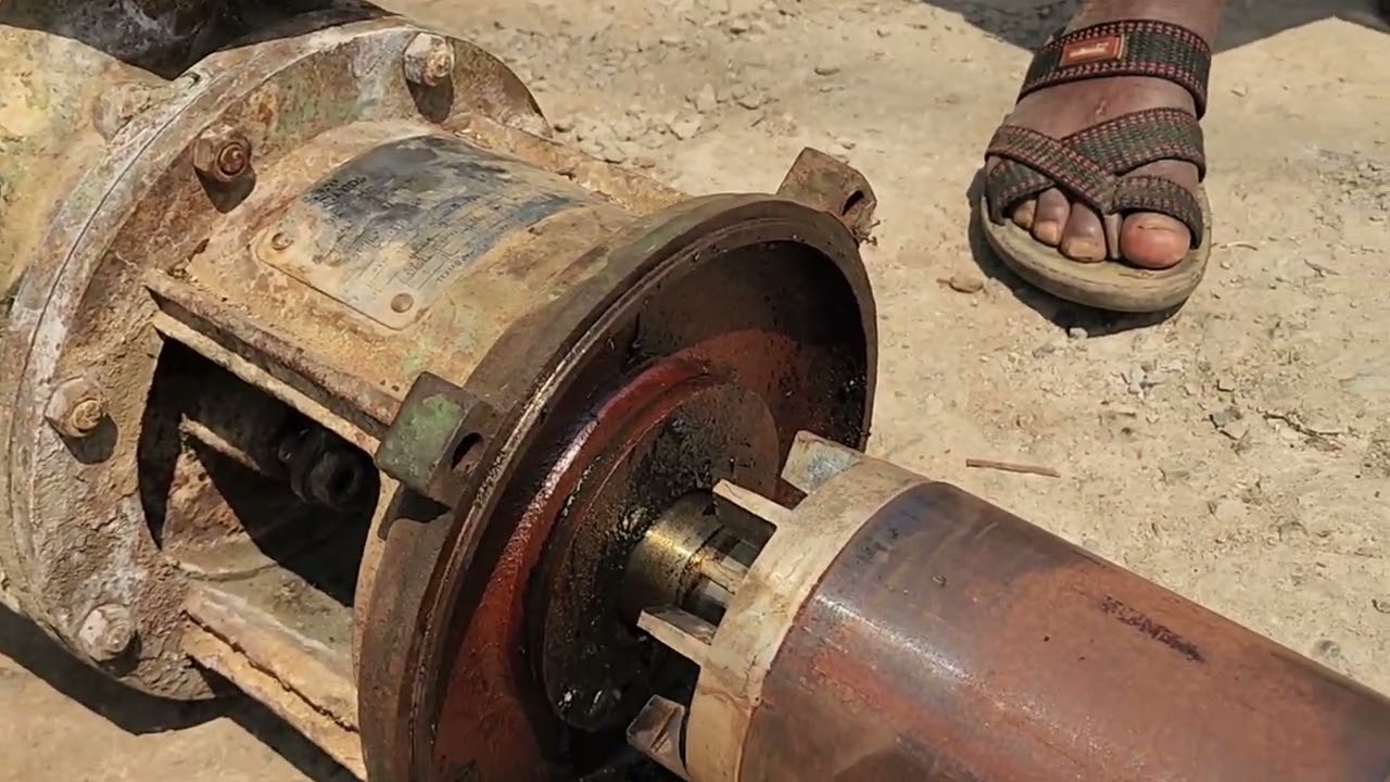Dismantling of Texmo 10 HP For Bearings Replacement.  #electrical #rewinding #motor #mechanic #job