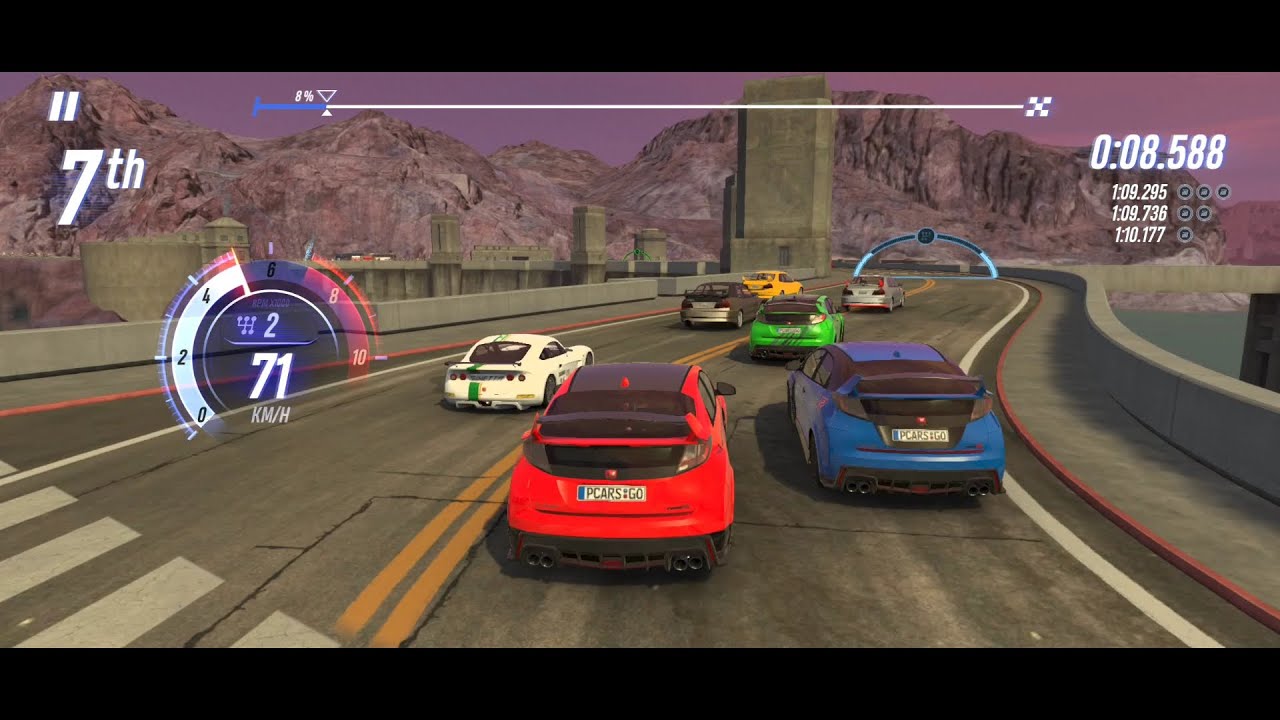 Project Cars GO (by Gamevil) - cars racing game for Android and iOS - gameplay.