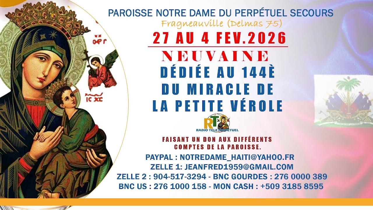 8me jour de la neuvaine a l'occasion de 144 ans guérison de la petite vérole