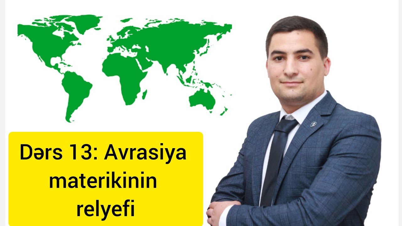 Coğrafiya Dərs 13. Avrasiya materikinin relyefi, adalar və yarımadaları. Cəlil Şireliyev