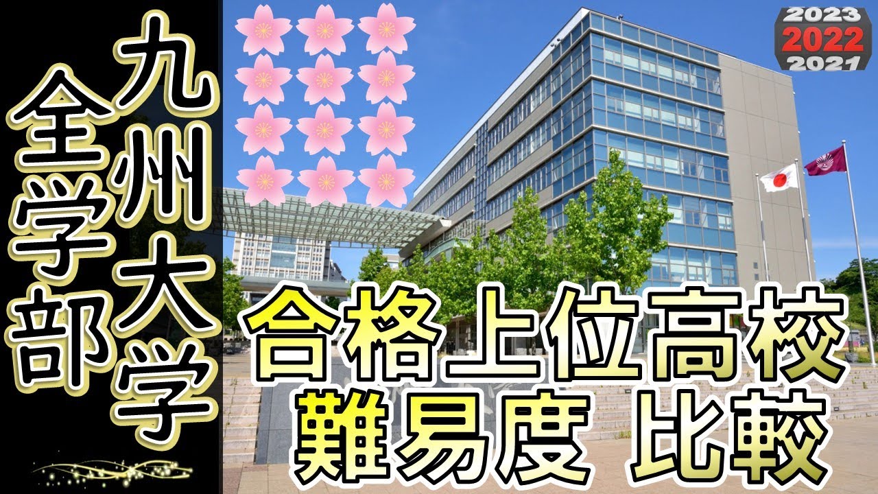 【九州大学|全１2学部】合格者 上位高校 偏差値比較 2022年入試版