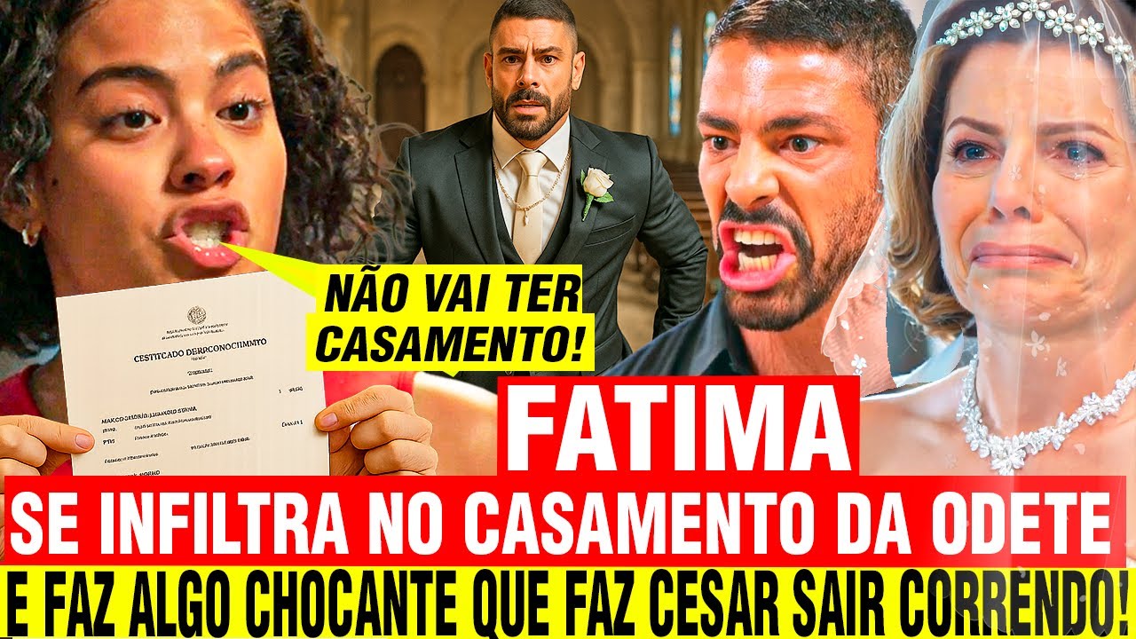 VALE TUDO - Fátima INVADE CASAMENTO de Cesar e Odete, FAZ REVELAÇÃO E NOIVO FOGE! RESUMO!