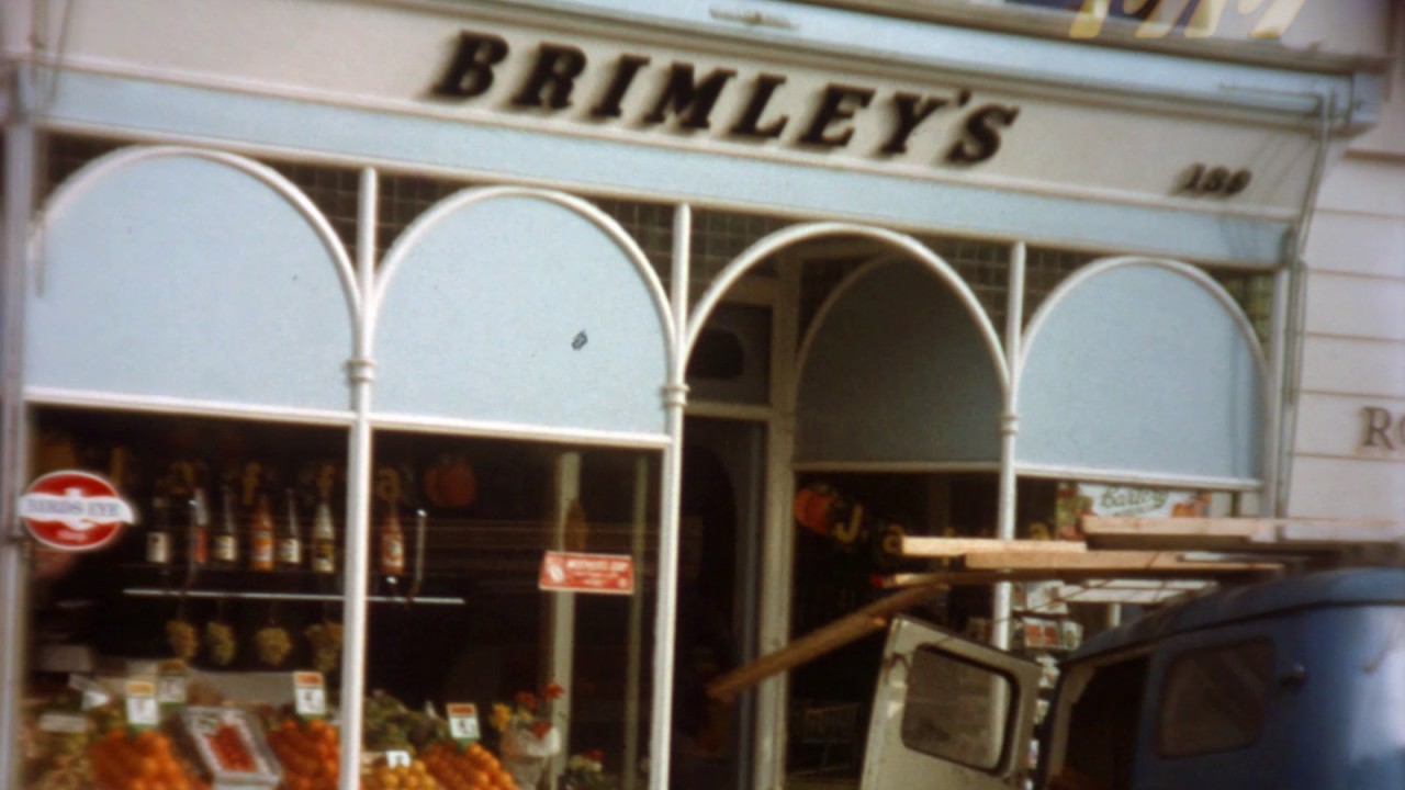 Queen St Newton Abbot Devon England 1964 old cine film