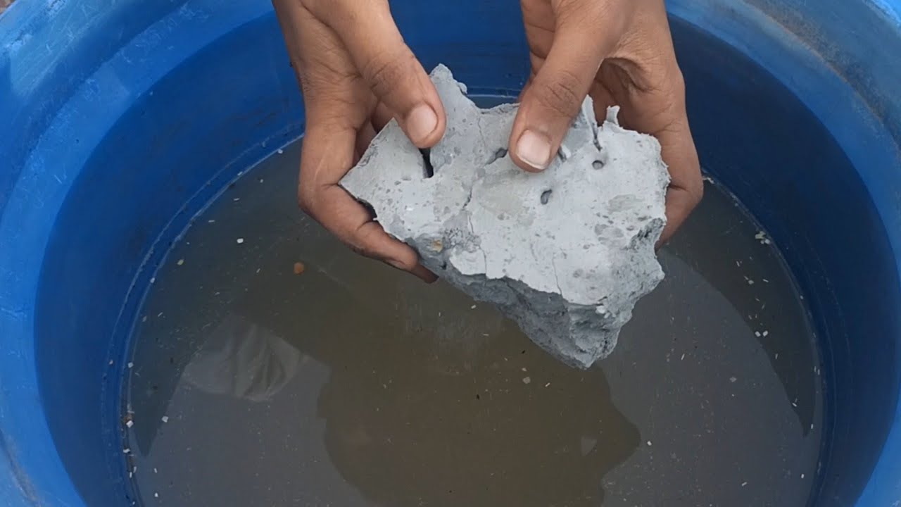 Pure cement crumbling water #cementdirtlover #purecement #reddirt #sandcement#asmr#bts