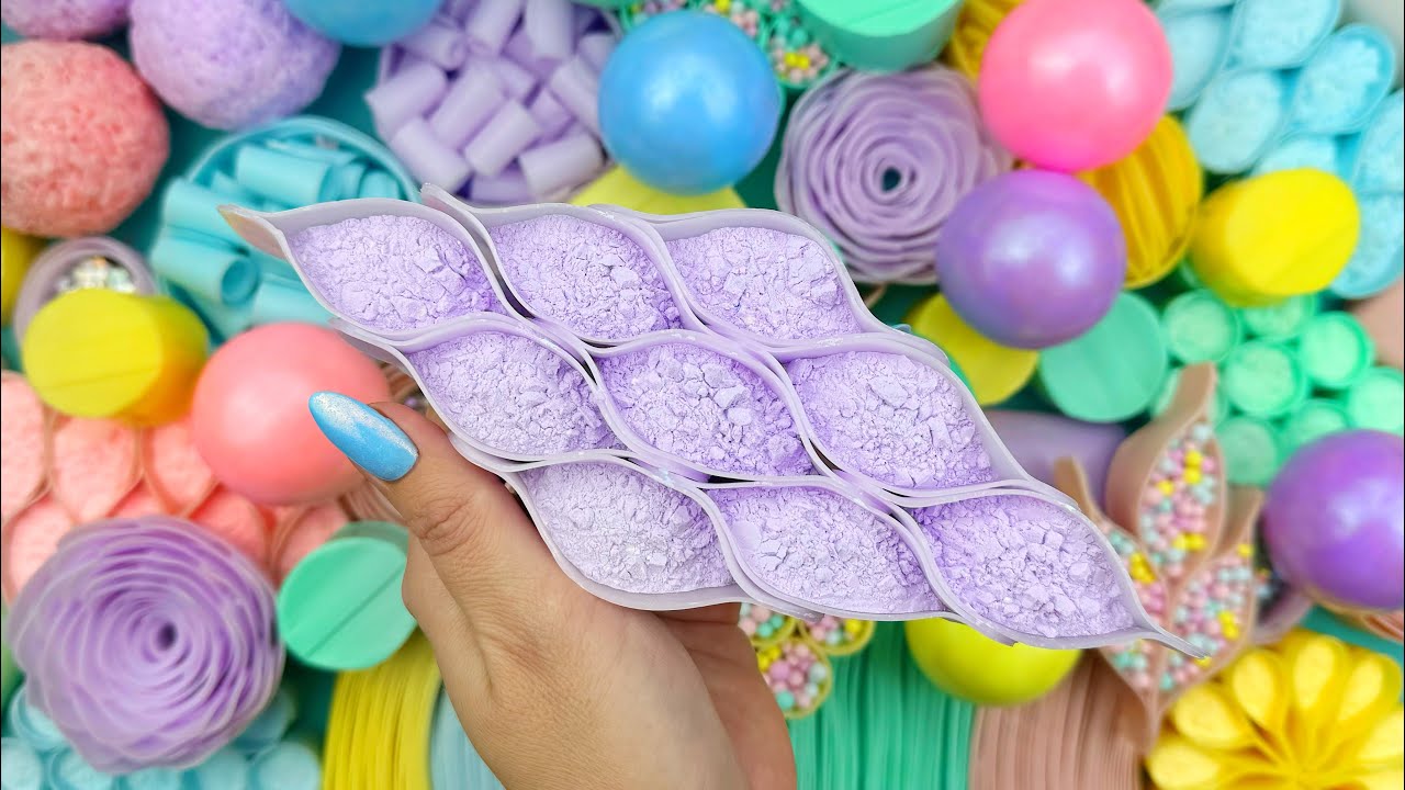 [ASMR]Compilation set★ASMR SOAP★Crushing soap★Cutting soap cubes★FOAM&GLITTER&STARCH★