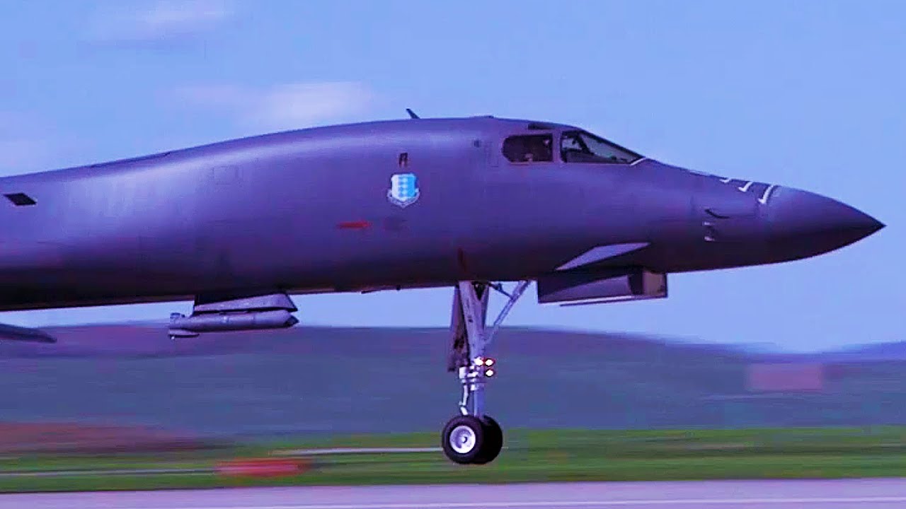 B-1 Lancers Takeoff Footage (And Sound) from Ellsworth Air Force Base