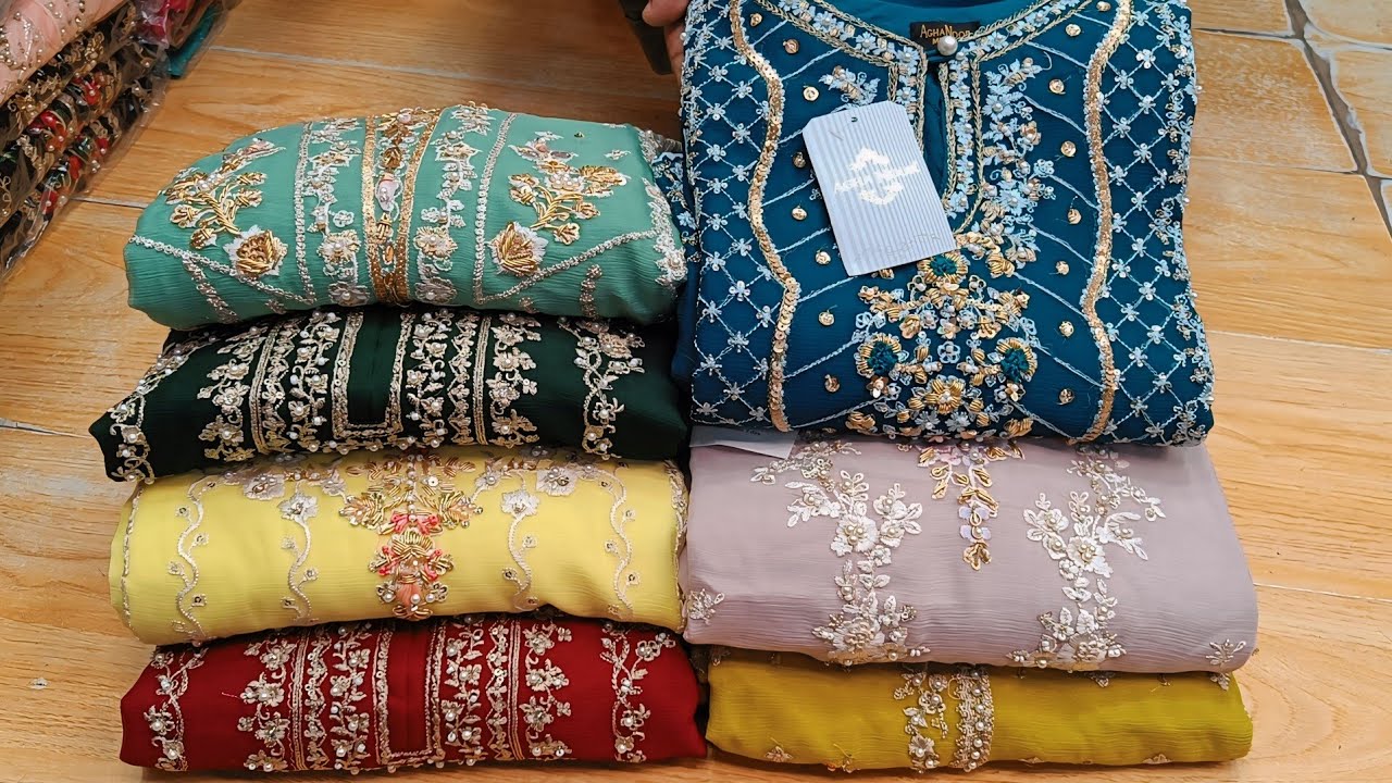 🇵🇰 AghaNoor Pakistani Dress 2024 || Readymade Stitched 2pis || Eid Special AghaNoor Chiffon dress ||