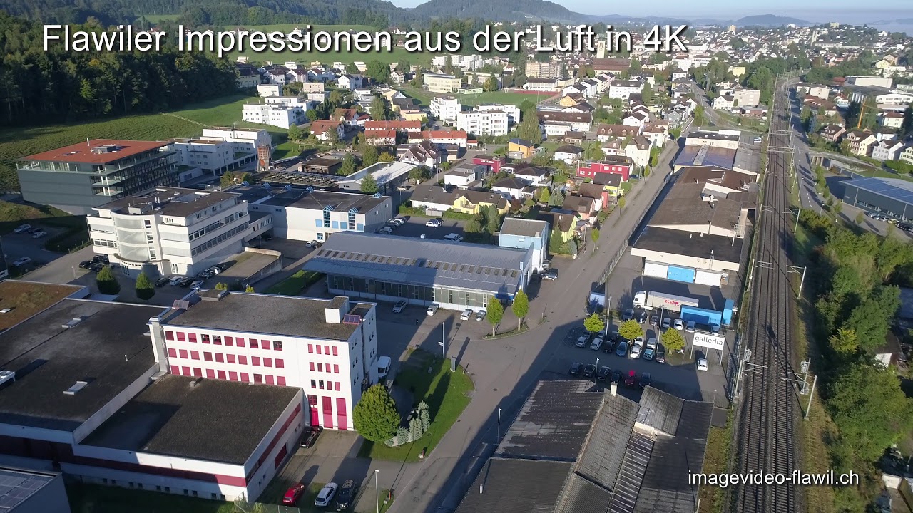Flawil - Impressionen aus der Luft in 4K