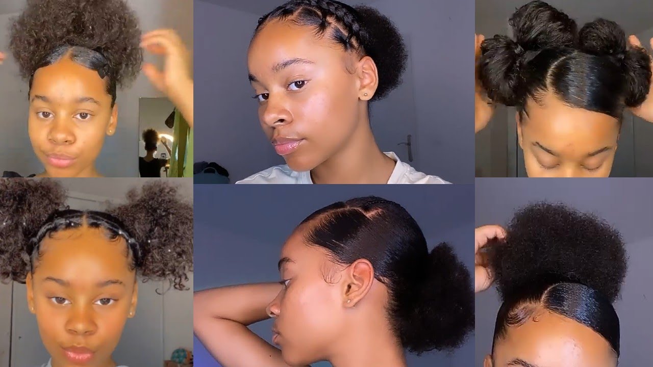 Cute and Trendy hairstyles for short natural hair 💋 with @ noella._curls