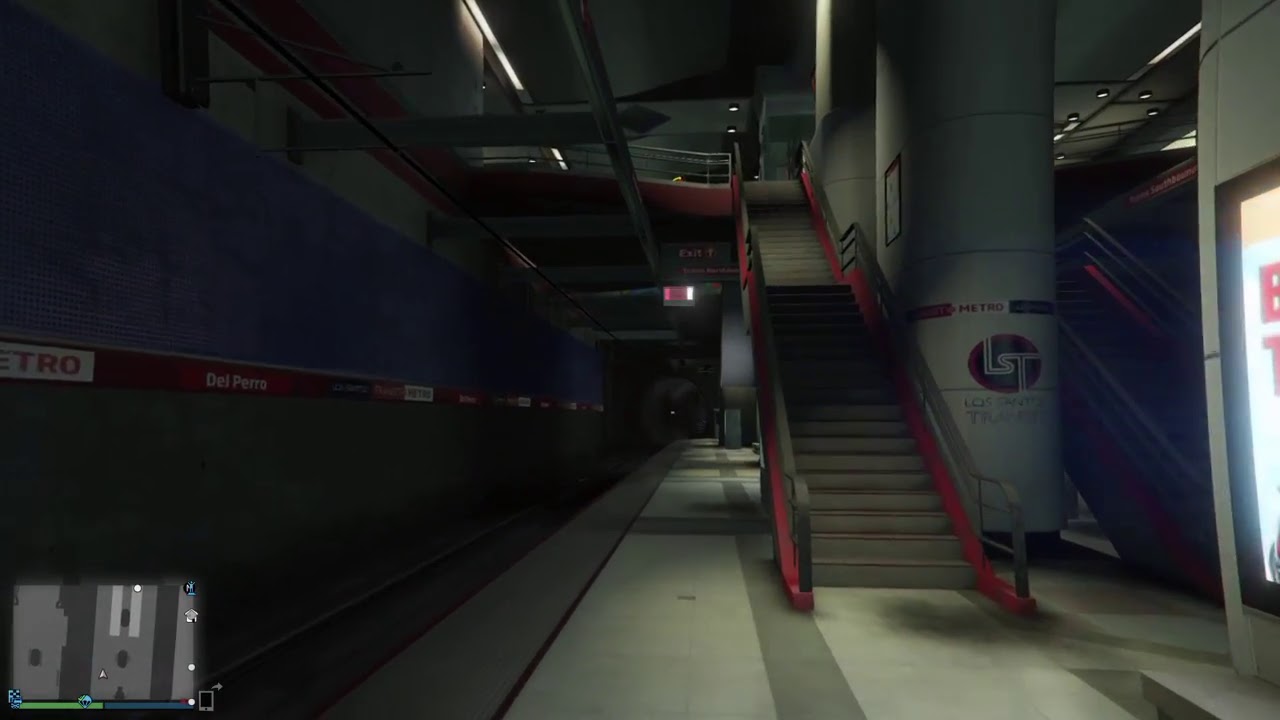 GTA V Riding The Subway Train In First Person