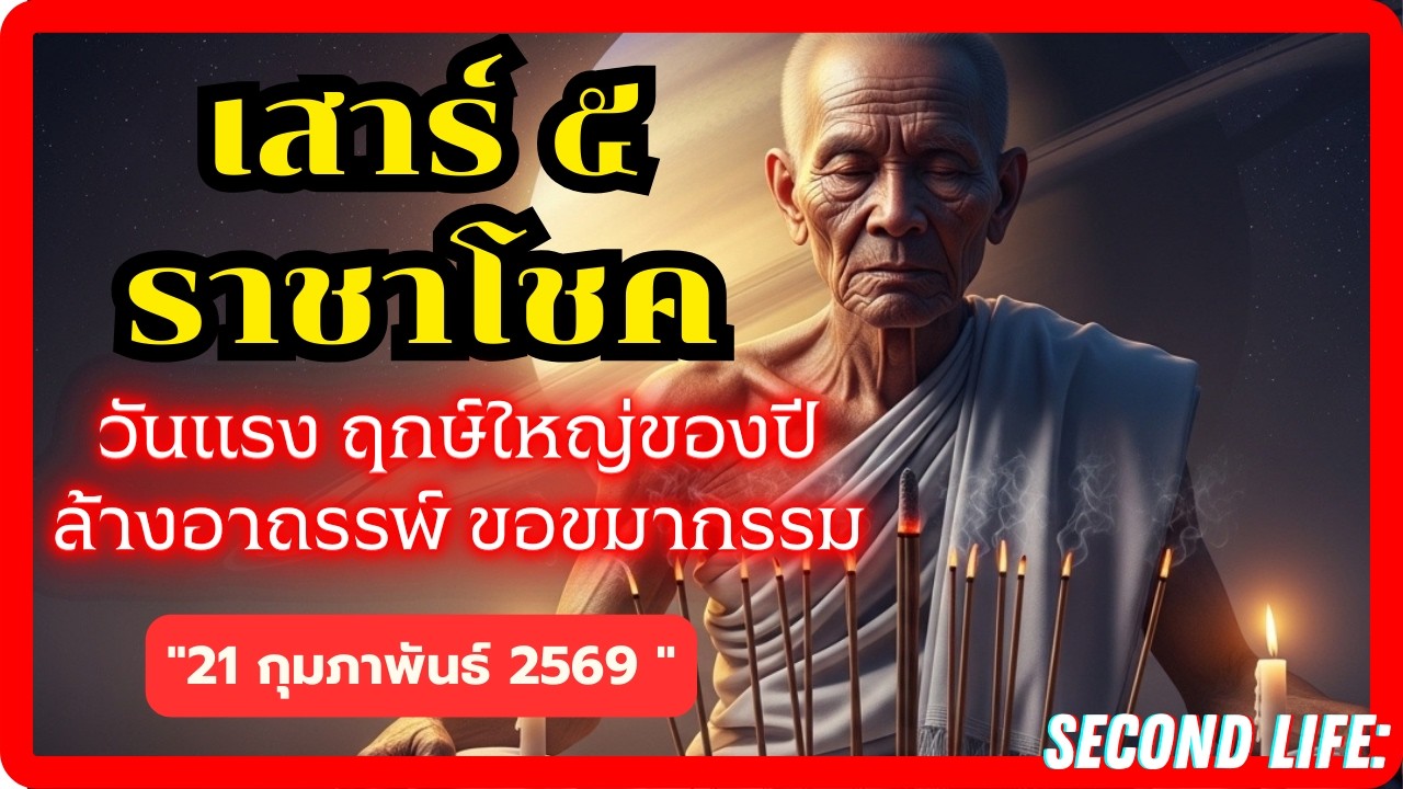 เสาร์ ๕ วันขึ้น 5 ค่ำ ราชาโชค 2569 เคล็ดลับขอขมาเจ้ากรรมนายเวร ล้างอาถรรพ์ชีวิตดวงตก
