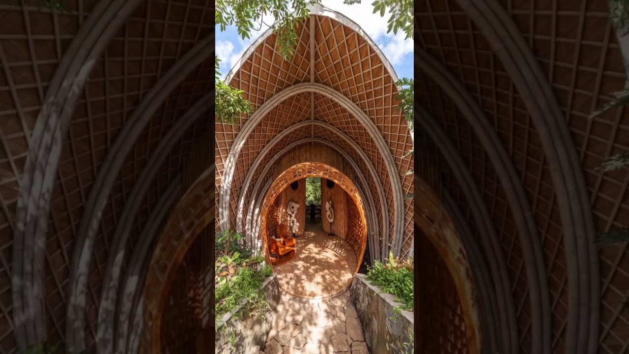 AMAZING BAMBOO ARCHITECTURE #design #architecture #art #artwork #sketch #bamboo #building #detailing