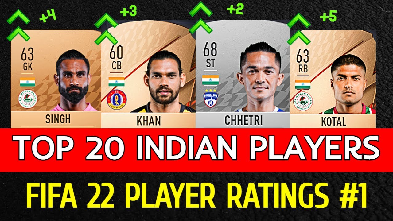FIFA 22 | Top 20 INDIAN Players Rating | Indian Super League💥😱ft. Chhetri, Prabir, Amrinder.....