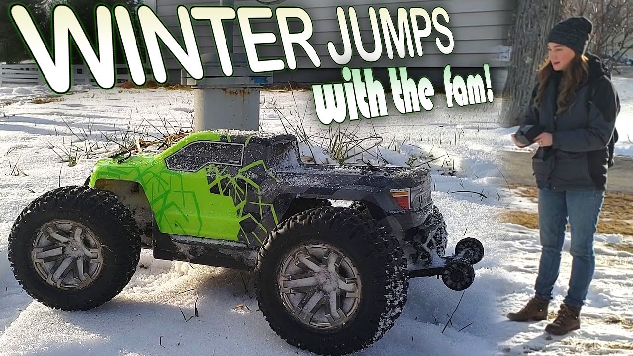 MY SISTER Takes The Wheel!!! SLOW MOTION RC Car Jump w/ ARRMA Granite 3S BLX Monster Truck