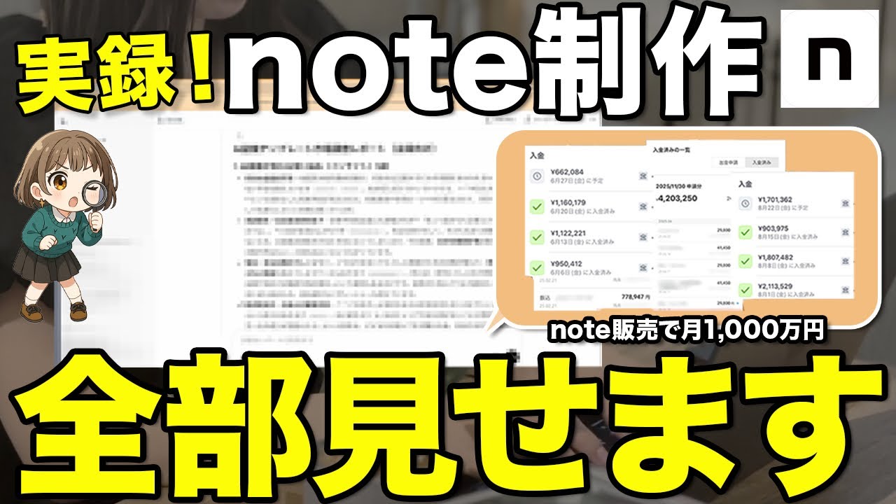 【完全実録】月500万稼いでいる私が実際にnoteを作っているところを大公開！