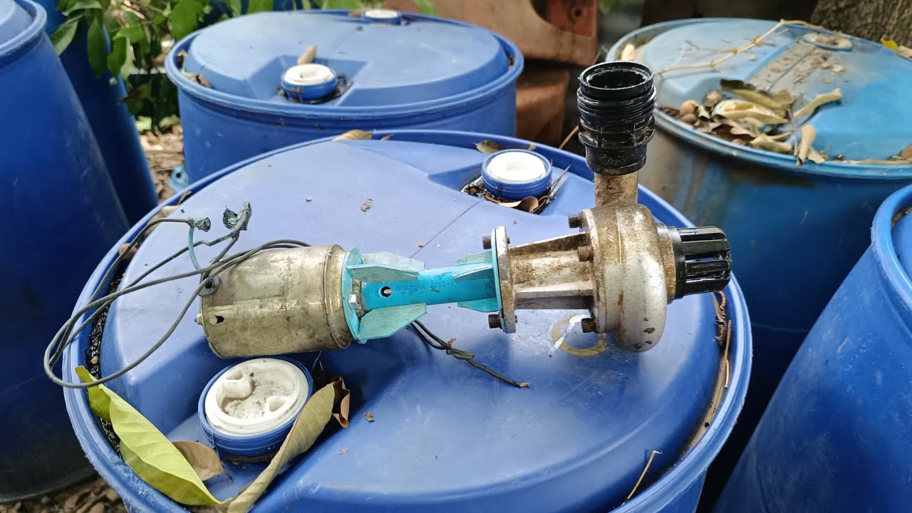 ทดลองเอาปั๊มสูบน้ำหอยโข่งมาติดกับมอเตอร์ 24v. 120w.