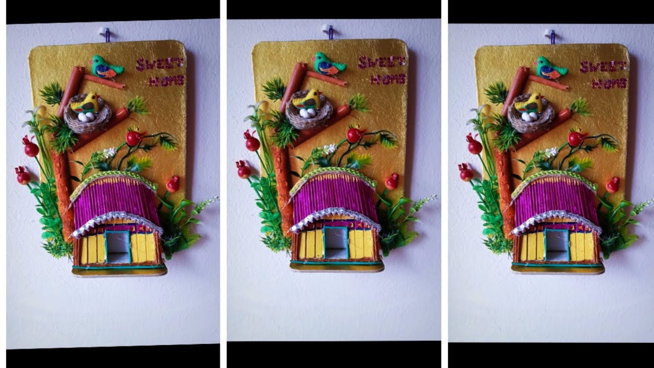 DIY- sweet home. Diy wall hanging craft.     Tumpa Handcraft .