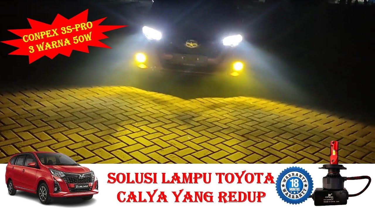 Toyota Calya/ Daihatsu Sigra Ganti LED Foglam biar Aman di Malam Hari!