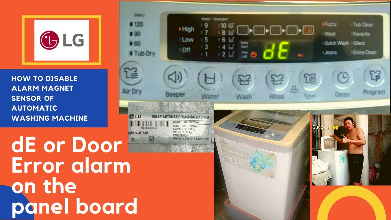 dE or DOOR ERROR LG WASHING MACHINE