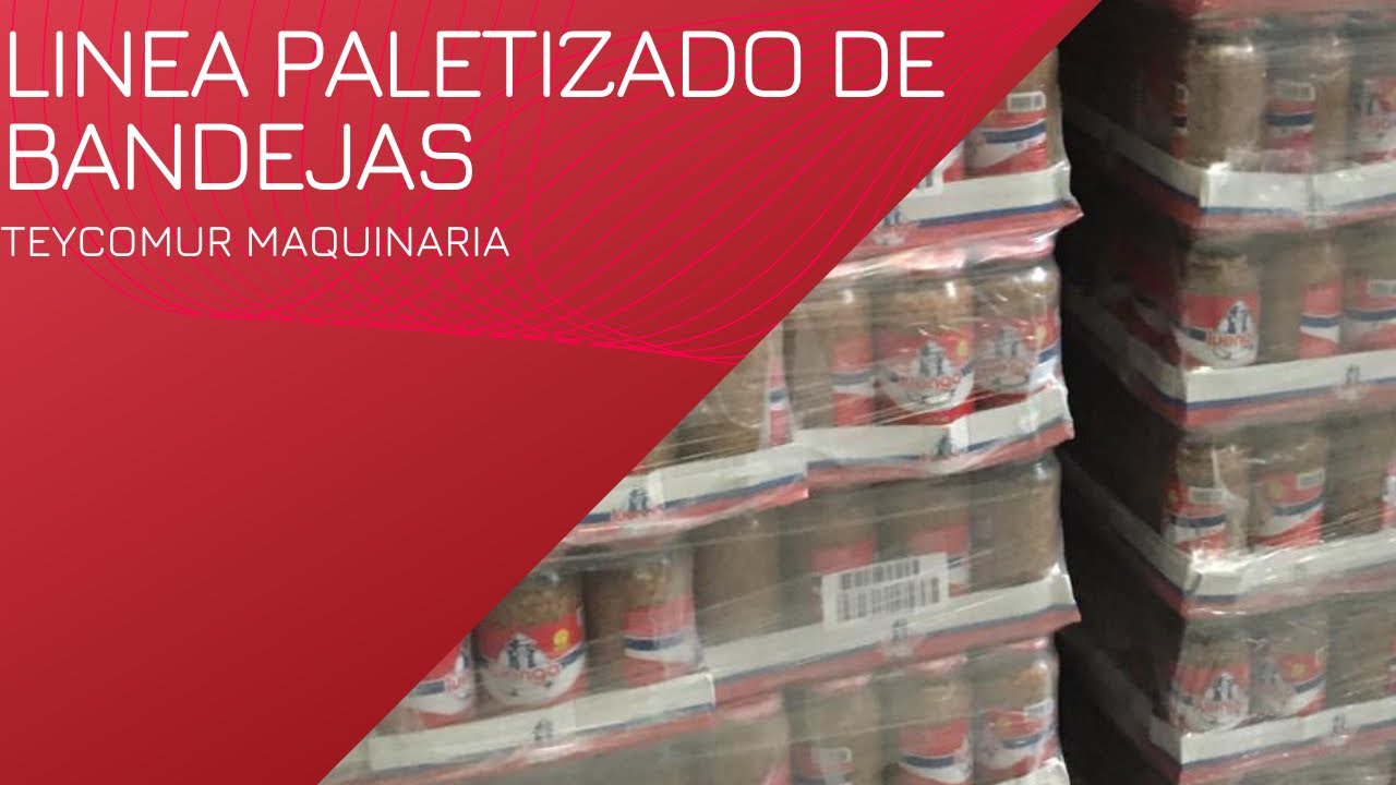 Linea paletizado de bandejas