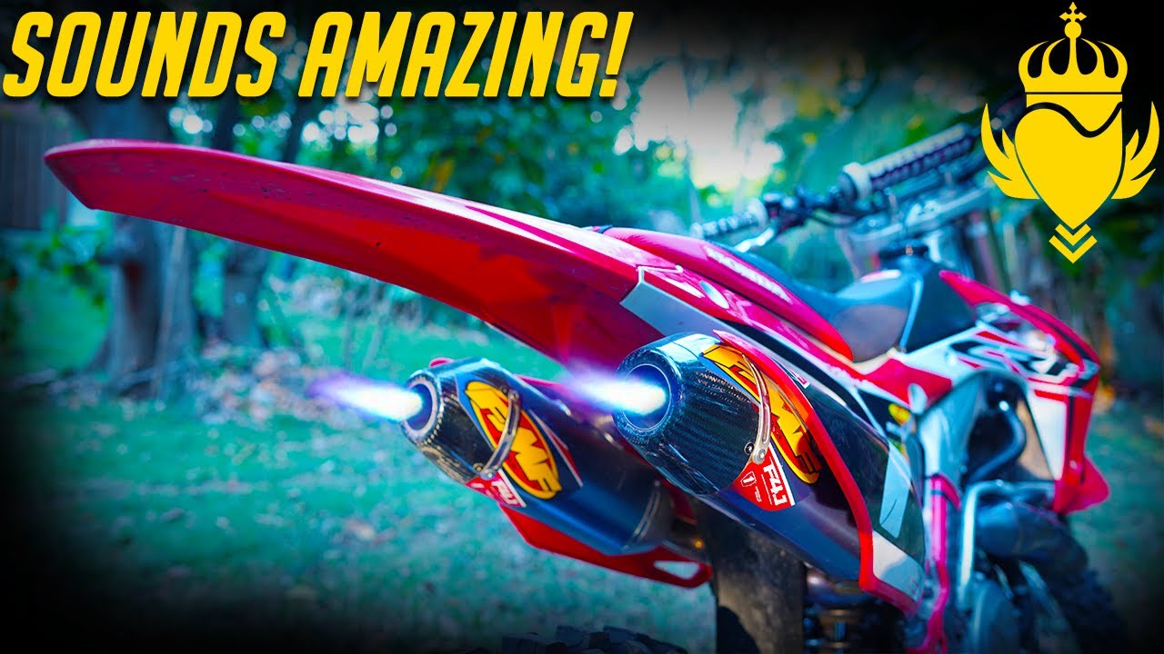 *NEW* The Best Sounding CRF450r Exhaust. The FMF factory 4.1 and mega bomb.