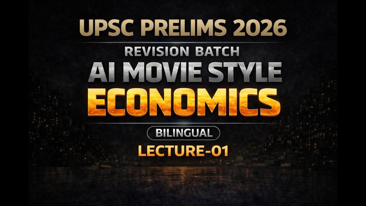 UPSC Prelims 2026 Economics 🔥 AI Movie Style Revision | Lecture-01 | Hindi + English