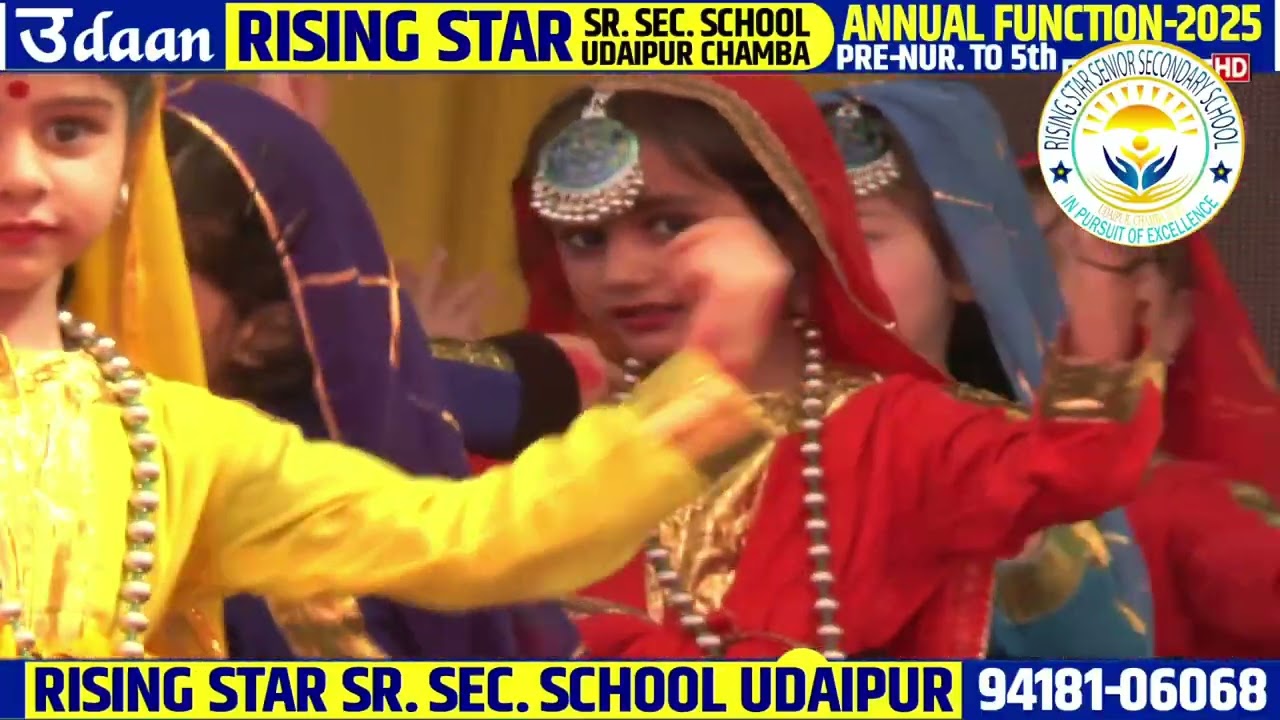 Sr.KG pahari dance 🤩😍annual day उdaan 2025 🌟#risingstarschool #Udaipur #phase1
