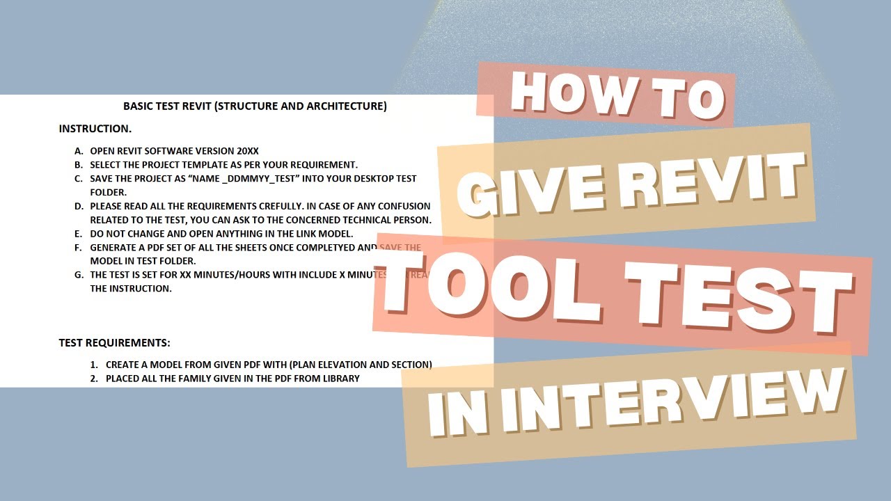 Revit for Beginners: Comprehensive Tool Overview Test