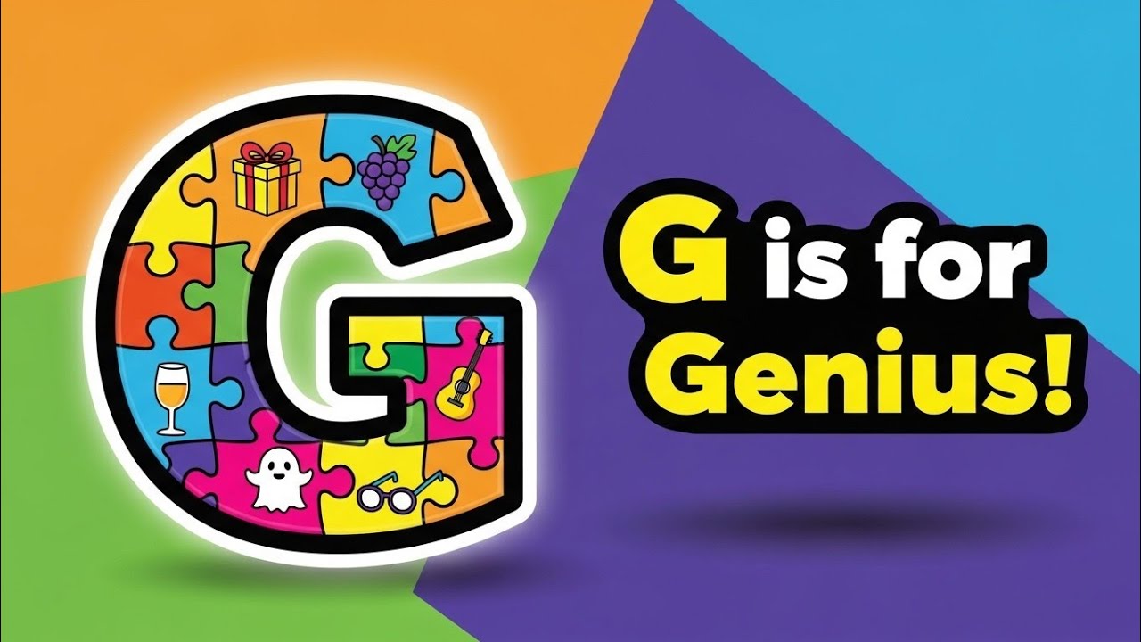 G is for Genius! 🎨 Colorful Alphabet Jigsaw Art🧩🎨