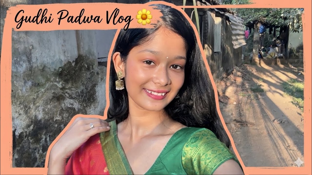 gudhipadwa vlog 🌼❤️ #trending #viral #vlog # minivlog #gudhipadwa #festival #saree #marathi #short