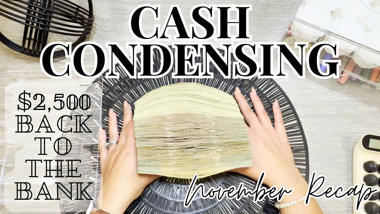 Cash Condensing | BILL SWAP | November Recap | Taking $2,500 BACK TO BANK #cashenvelopesystem