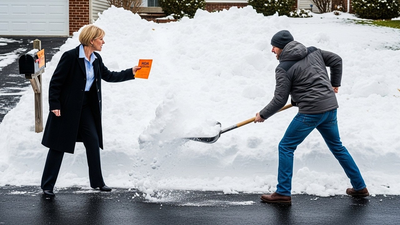 HOA Plow Buried My Walkway, I Shoveled It Back Onto Street, They Fined Me and I Sued Them