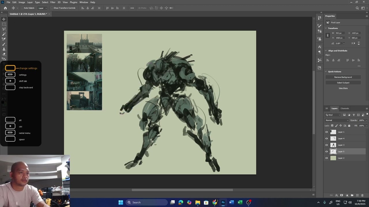 Speedpainting Mech in 9 Minutes