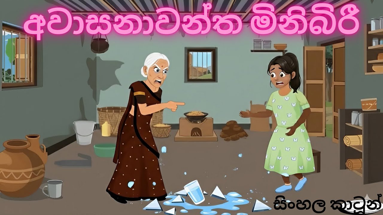 අවාසනාවන්ත මිනිබිරී |  සිංහල කාටූන් | The unfortunate granddaughter 