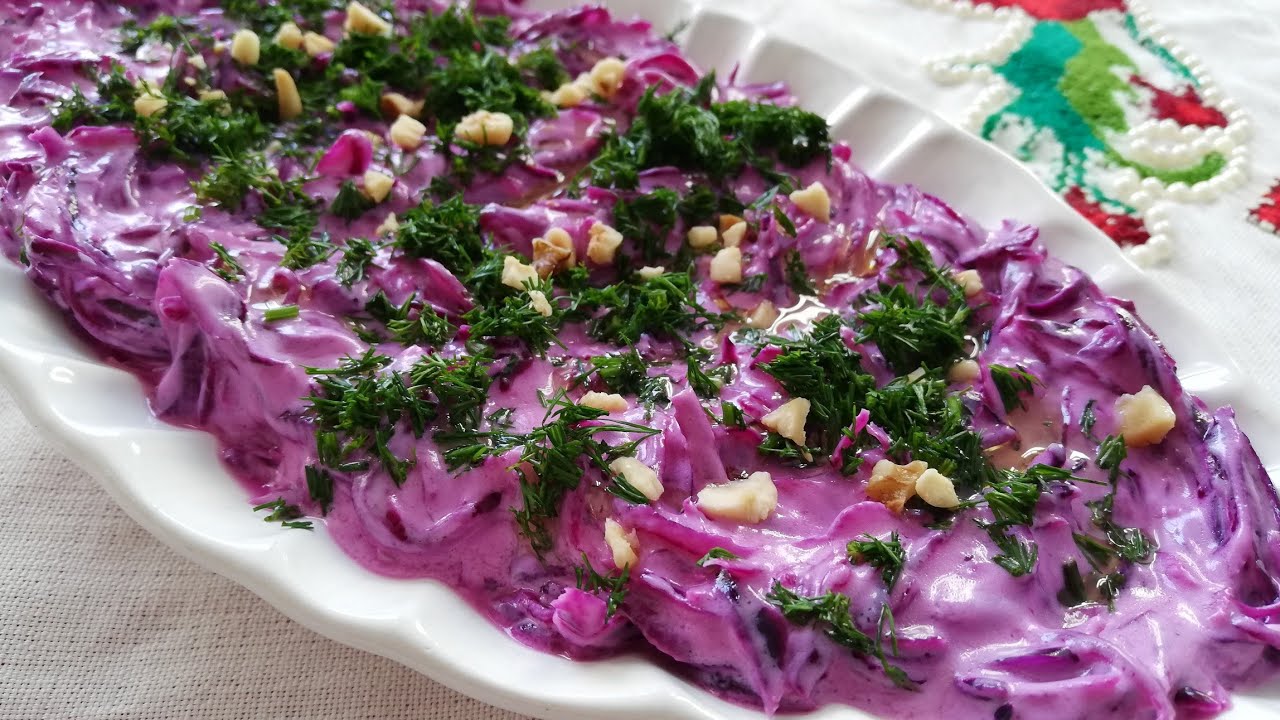 MOR LAHANA MEZESİ 🌸HER YEMEĞİN YANINA YAKIŞIYOR😍