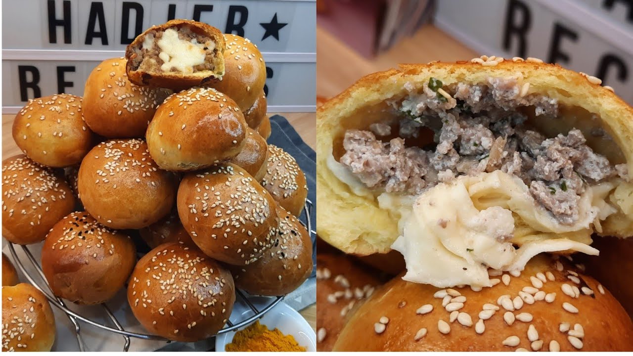خبيزات محشيين 🍔أو ميني همبرغر محشي خفاف و بمذاق كريمي