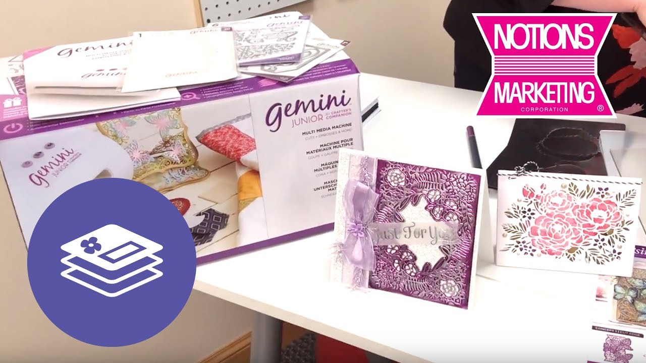 Crafter's Companion Demonstration of 3D Embossing Folders With the Gemini Junior