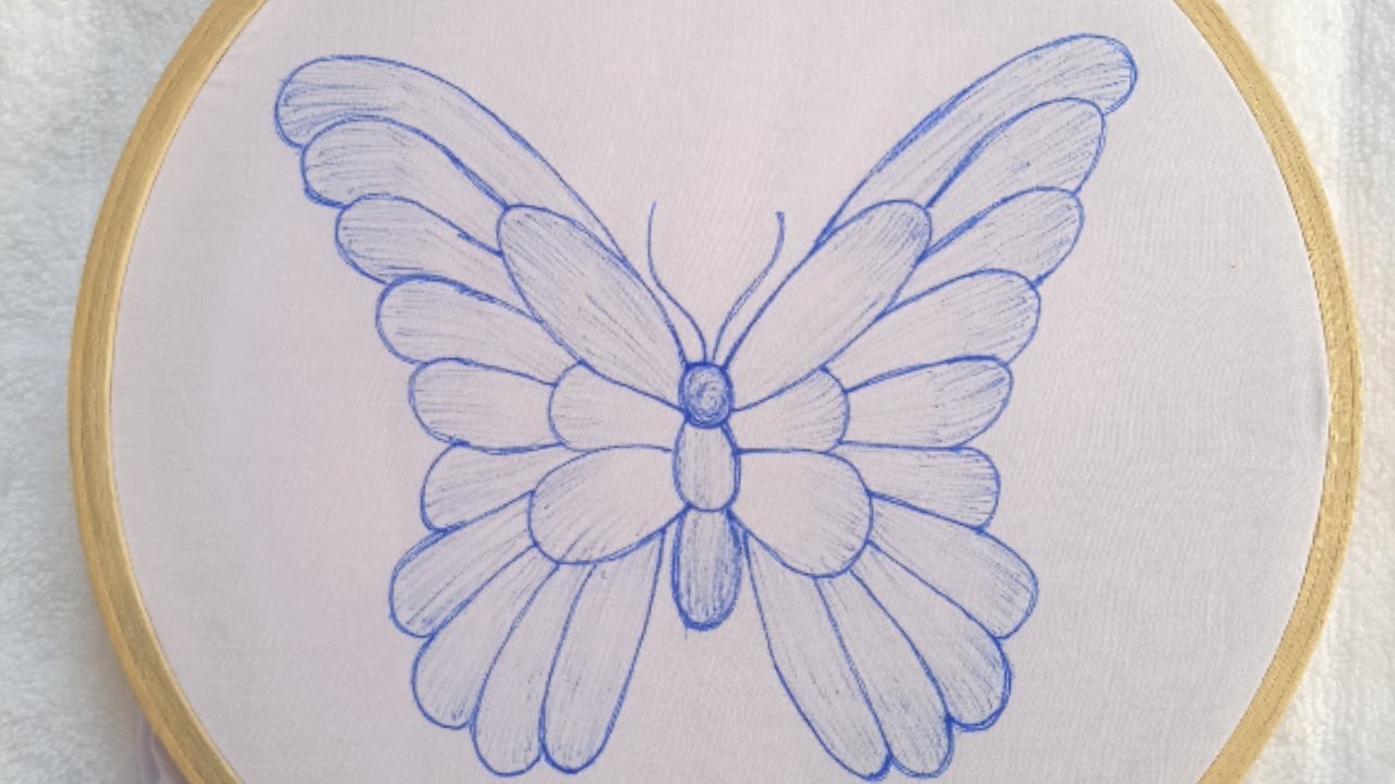 Beautiful Butterfly embroidery design ll 3d butterfly hand embroidery tutorial using basic stitches