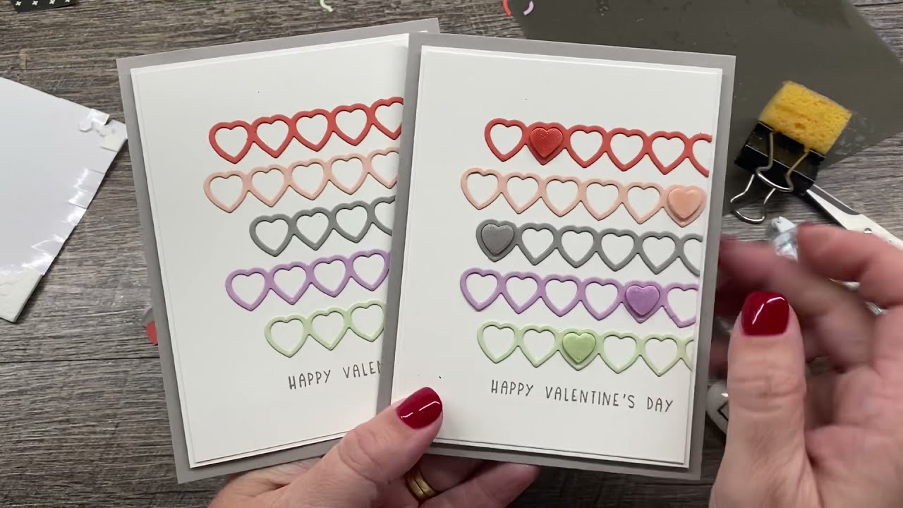 How to make a simple and a stepped up Valentine Card