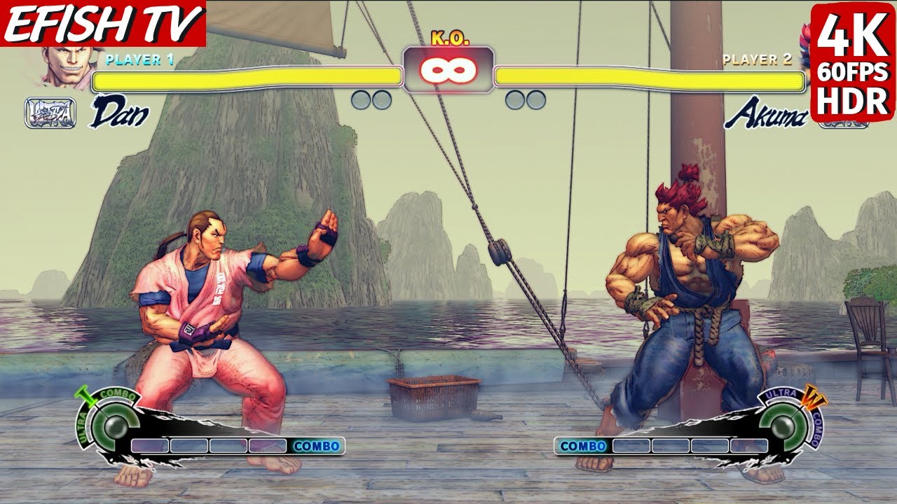 Dan Hibiki vs Akuma (Hardest AI) - Ultra Street Fighter IV