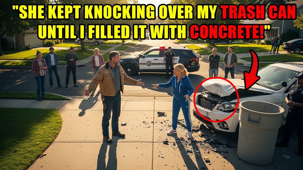HOA Karen Kept Knocking Over My Trash Can — Until I Filled It With Concrete