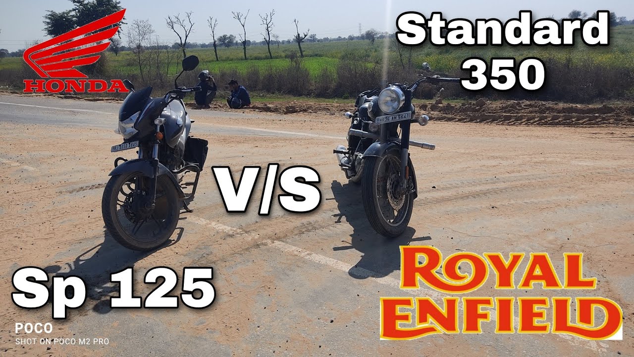 Honda  shine Sp V/S  Royal Enfield Standard 350 | drag race | race  Garvesh vlogs