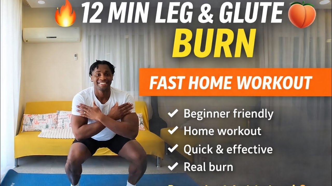 12 Min Lower Body Burn | Legs & Glutes on Fire 🔥 No Equipment