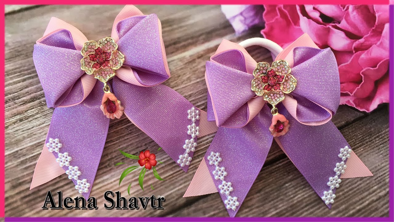 Безумно🎀красивые🎀бантики🎀из ленты 4 см🎀МК🎀Laço de fita🎀Ribbon bow