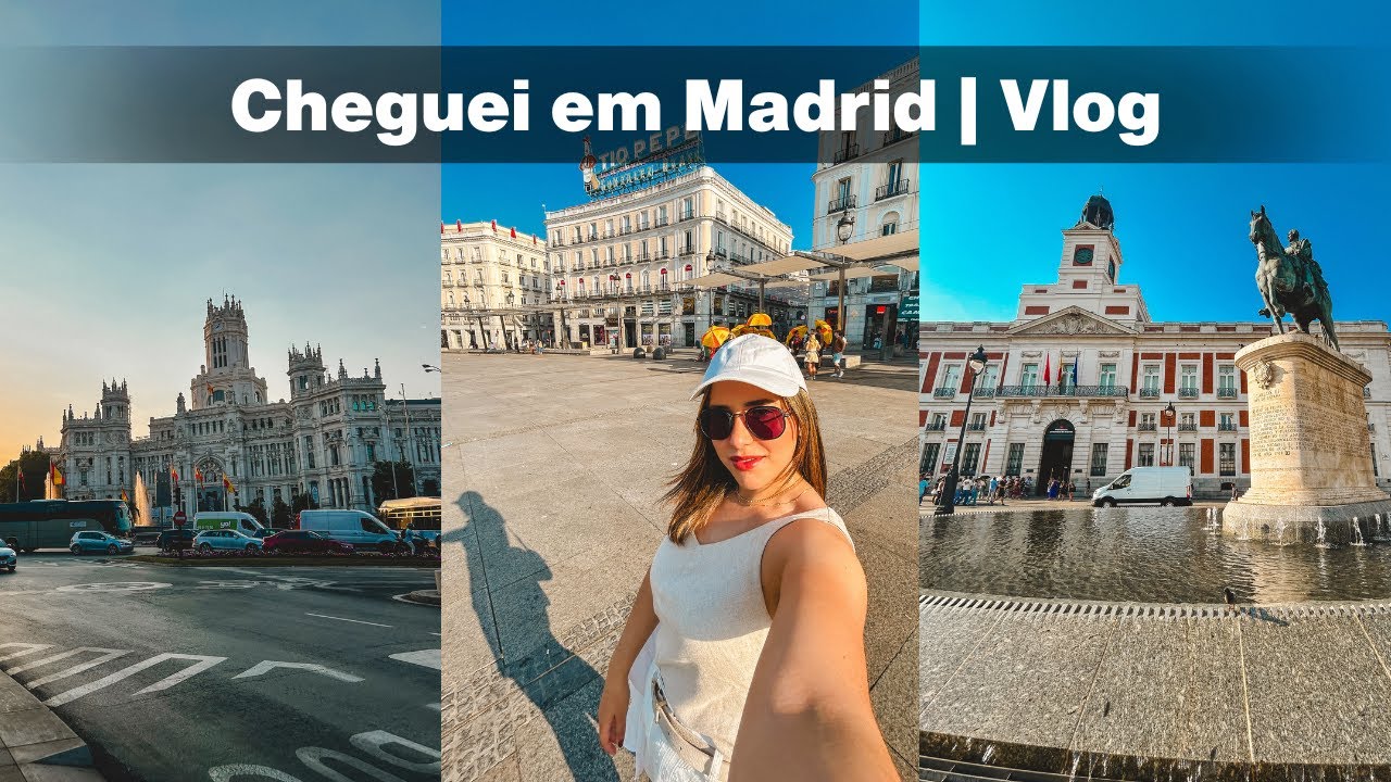 VLOG | 1 dia comigo em Madrid, viajando sozinha e explorando a cidade