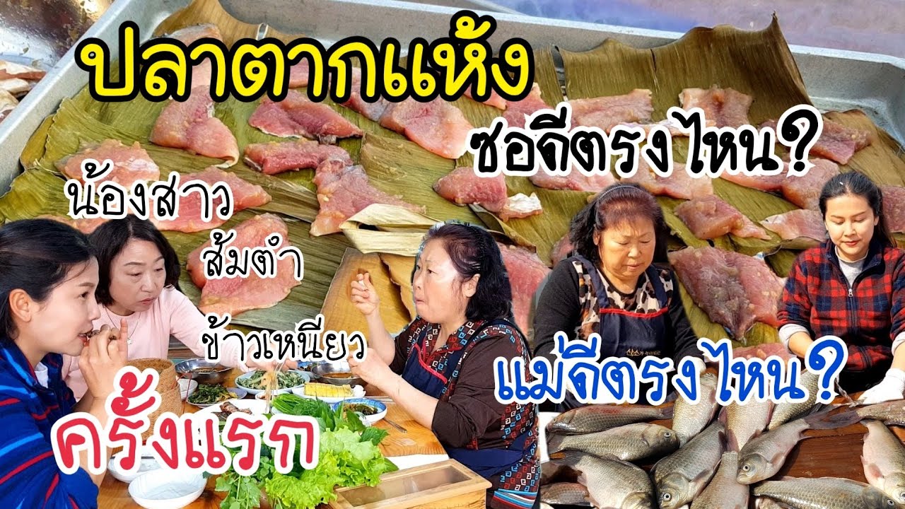 EP.334 |ทำปลาตากเเห้งที่เกาหลี เเม่ย่าถามซอ(เเม่ดีตรงไหน) เเละซอก็ถามกลับ น้องเเม่กินส้มตำครั้งเเรก👍