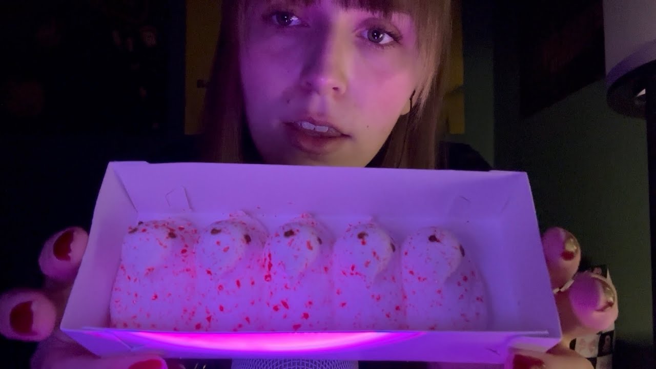  🐥 Eating Peppermint Peeps | ASMR | No Talking (& Trail mix, Chewing, Crunching)